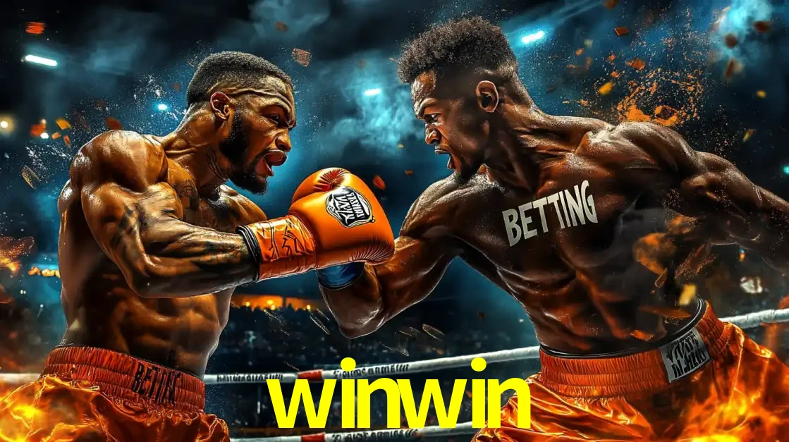 Dois boxeadores em uma luta intensa e explosiva, representando a adrenalina e as oportunidades de apostas em esportes de combate disponíveis na plataforma winwin.